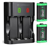 Lioncast Batterie pour Xbox Controller (2 Batteries), Batterie Rechargeable Xbox Controller, Station de Charge de Batterie avec indicateur LED, Xbox Series S & Xbox Series X Batterie du contrôleur
