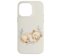 Lionceau endormi - Aquarelle Florale Mignonne - Animal de Safari Coque pour iPhone 14 Pro Max