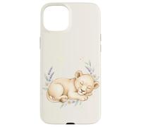 Lionceau endormi - Aquarelle Florale Mignonne - Animal de Safari Coque pour iPhone 15 Plus