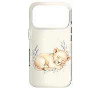 Lionceau endormi - Aquarelle Florale Mignonne - Animal de Safari Coque pour iPhone 17 Pro
