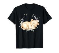 Lionceau endormi - Aquarelle Florale Mignonne - Animal de Safari T-Shirt