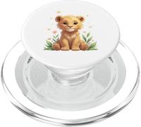 Lionceau Fleurs Design PopSockets PopGrip pour MagSafe