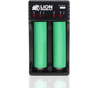 LIONcell LC200 18650 Chargeur Double pour Batteries Li-ION (18650,26650,26500,etc.) Chargeur de Batterie Universel Duo Station de Charge 2 Ports avec indicateur d'état LED
