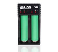 LIONcell LC200 18650 Chargeur Double pour Batteries Li-ION (18650, 26650, 26500, etc.) Chargeur de Batterie Universel Duo Station de Charge 2 Ports avec indicateur d'état LED
