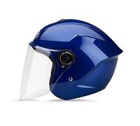 LIONCIANO Casque De Moto avec Visière, Anti-Crash, Unisexe(Bleu)