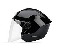 LIONCIANO Casque De Moto avec Visière, Anti-Crash, Unisexe(Noir)