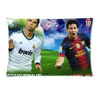 Lionel Messi Cristiano Ronaldo Pillowcases Custom Pillow Case Cushion Cover 20 X 30 Inch Two Sides