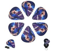Lionel Messi Lot de 6 médiators de guitare personnalisés avec boîte de rangement 3 épaisseurs différentes (0,46 mm, 0,71 mm, 0,96 mm)