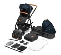 LIONELO Amber 2 in 1 poussette multifonctionnellle, landau, ensemble poussette avec siège sport et nacelle fixe, sac, moustiquaire, couvrir, feuille de pluie
