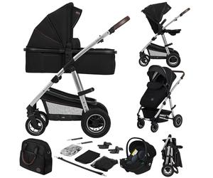LIONELO Amber 3 in 1 poussette multifonctionnellle, ensemble poussette avec siège sport et nacelle fixe, sac, moustiquaire, couvrir, feuille de pluie mit siege auto