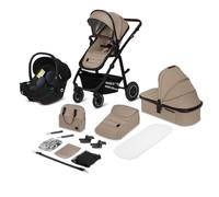 LIONELO Amber 3 in 1 poussette multifonctionnellle, landau, ensemble poussette avec siège sport et nacelle fixe, sac, moustiquaire, couvrir, feuille de pluie mit siege auto