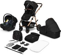 Lionelo Amber - Chat 3 en 1 - Set porte-sport, siège auto, coque rigide, siège auto, sac, moustiquaire, imperméable - Black Onyx