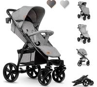 Lionelo Annet Poussette avec position allongée pliable Gris