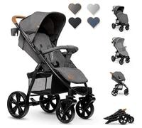Lionelo Annet - Poussette Bébé Canne Universelle - Jusqu'à 22 Kg - Sécurité 5 Points D'attache - Gris Foncé