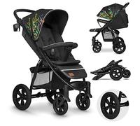 LIONELO Annet Tour poussette canne universelle jusqu'à 22 kg, réglage du dossier jusqu’à la position allongée, roues sans entretien, auvent imperméable XXL, ceintures à 5 points (dreamin)
