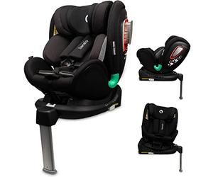 LIONELO Antoon Plus ADAC siege auto 0 à 18 kg, Isofix jambe de force, ceintures de sécurité à 5 points, base pivotante 360 degrés, protection latérale et renforts appui-tête