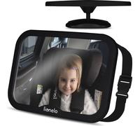 LIONELO Sett Grand Miroir de Voiture pour Bébé, Rétroviseur pour Surveiller les Enfants en Voiture, Pivotant à 360°, Sans danger, Incassable Grand Angle de Vue, Convient à Toute Voiture