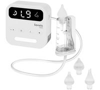 LIONELO BabyAir Flow Aspirateur Nasal Électrique Bébé Sans Fil | 9 Niveaux D’Aspiration | Débit 7,5 L/Min | 3 Embouts Silicone + 6 Filtres | Lumière Nocturne | Autonomie 2,5 H | Recharge USB-C