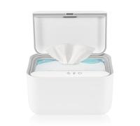 Lionelo BABYBLISS Appareil chauffant pour lingettes humides et petites serviettes 20 W pour bébé, veilleuse intégrée, 3 niveaux de chauffage, panneau tactile, garde les lingettes humides