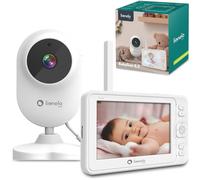 lionelo Babyline 6.2 Babyphone avec Caméra Full HD Écran 5” Portée jusqu'à 200m Communication bidirectionnelle Mode Nuit Alarme Capteur de Mouvement et de Température Fonction VOX Berceuses
