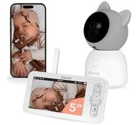 Lionelo Babyline 9.2 AI Babyphone Caméra 2K avec Écran 5", Wi-Fi Bi-Bande