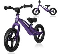 lionelo Bart Draisienne Vélo d'équilibre Cadre léger sans soudures, de 2 Ans jusqu'à 30 kg Roues gonflées Guidon et Selles réglables en Hauteur Poids 3,8 kg (Purple Amethyst)