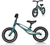 LIONELO Bart vélo de course de 2 ans à 30 kg Roues de 12 pouces Volant et selle réglables en hauteur Verrouillage du volant Repose-pieds Poignée de transport Vert