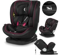 Lionelo Bastiaan i-Size Siège-auto de la naissance à 12 ans, de 0 kg à 36 kg, i-Size, Isofix + Top Tether - Noir Rouge