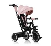 Lionelo Tricycle évolutif Berry – Poussette – Siège réversible pivotant 360°, jusqu'à 25 kg – Rose