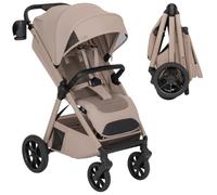Lionelo Bett Poussette compacte jusqu'à 22 kg, Pliable, Siège inclinable | Dri-Seat Ventilé, Roues PU avec Suspension, ThermBag, Porte-Gobelet, Chancelière, Moustiquaire, Habillage Pluie et Capote XXL