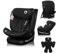 LIONELO BRAVE i-Size Siège Auto Pivotant à 360o pour Enfants de 40 à 150 cm, Orienté Face et Dos à la Route, ISOFIX TopTether, Réglage de l'Appui-tête et du Dossier, Protection Latérale (Black)
