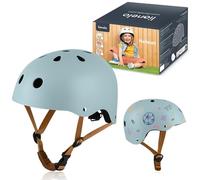 Lionelo Casque vélo enfant S - 50-56 cm, protège-menton, certifié Intertek, bleu
