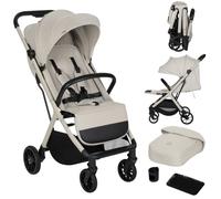 Lionelo CLOE PLUS Poussette Compacte jusqu’à 22 kg, Pliage Automatique | Grandes Roues PU Suspendues, Siège Spacieux, Capote UPF50+, Ventilation, Chancelière, Moustiquaire et Porte-gobelet