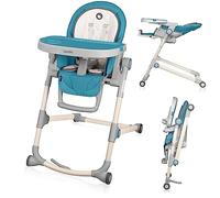 LIONELO Cora chaise haute bébé, chaise haute pliable pour enfant, plateau amovible, hauteur réglable de 6 à 36 mois, ceintures de sécurité à 5 points, capacité de charge jusqu'à 15 kg