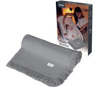 lionelo Couverture en Bambou pour bébé 100 x 70 cm Couverture légère en Bambou, Matelas à Langer, 100% Coton, Naturel, Doux, antibactérien, hypoallergénique (Dove Grey)