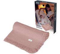 lionelo Couverture en Bambou pour bébé 100 x 70 cm Couverture légère en Bambou, Matelas à Langer, 100% Coton, Naturel, Doux, antibactérien (Pink)