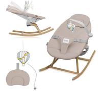 Transat Lionelo Dalia Rocker de la naissance à 9 kg - Siège ergonomique - Arceau amovible avec jouets - 3 positions de réglage du siège - Entretien facile