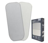 Lionelo Drap-Housse Bébé en Bambou 70 x 28 cm, Lot de 2, Blanc Cassé Gris