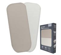 Lionelo Draps-Housses en Bambou 70 x 28 cm, Lot de 2. pour bébés, pour baignoires et Lits bébé, matière Naturelle, Respirante et Douce, Douce pour la Peau, Bamboo Sheet (Beige)