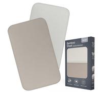 Lionelo Drap-Housse Cododo en Bambou 80x42 cm, Lot de 2, Blanc Cassé Beige | Pour Lit Cododo et Berceau, Tissu Respirant et Doux, Bord Élastique pour Matelas jusqu’à 10 cm, Lavable à 30°C