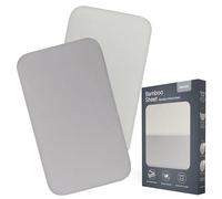 2 x Drap housse bambou pour lit bébé - LIONELO - Cododo et Berceau - 80 x 40 cm - Universelle - Gris / Blanc