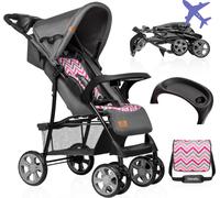 Lionelo Emma Buggy petite poussette pliable avec position allongée Rose