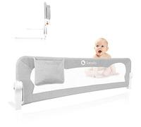 Lionelo Eva avec sac Barrière de lit Barrière de lit pour enfant Barrière de lit pour bébé Gris Melange