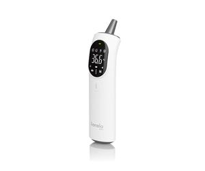 Lionelo FeverScan Thermomètre Frontal et Auriculaire pour Bébé et Adulte | Mesure Frontale Sans Contact en 1 s, Mode Silencieux, Mémoire 40 Mesures, Alarme Fièvre, Température des Aliments et Ambiante