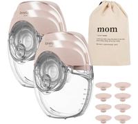 Lionelo Fidi Free Slim Duo Tire-lait électrique portable sans fil - Double pompe pour les deux seins, silencieux jusqu'à 40 dB, 3 phases avec 8 niveaux, vide jusqu'à 60 kPa, 2 x 150 ml Tritan, USB-C