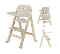 Lionelo Floris Chaise Haute Bébé Évolutive, 6 Mois-12 Ans, Beige | Chaise Haute jusqu’à 15 kg, Chaise Enfant jusqu’à 40 kg, Siège et Repose-Pieds Réglables, Plateau Amovible, Harnais 5 Points