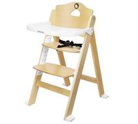 Lionelo Chaise haute bébé Floris 3 en 1 bois – plateau amovible, 5 points, 6–36 mois (NATURAL)