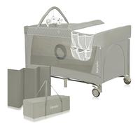 lionelo Flower lit Bebe Parapluie Bebe, Deux hauteurs de Matelas, entrée latérale, Barre avec Jouets, Table à Langer sûre Sac de Transport,système de Pliage Rapide