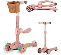 Lionelo Franky 2en1 Trottinette d'Équilibre, de 1 an à 20 kg, Roues LED | (Trottinette: Pour Enfants, de 3 Ans à 50 kg) Patinette, Réglable en Hauteur, Panier, velo Équilibre
