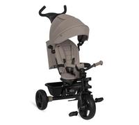 Lionelo Haari Tricycle Bébé Évolutif 18 Mois-5 Ans, Siège 360°, Pliable | Jusqu’à 25 kg, poignée parentale réglable, roues en caoutchouc, frein arrière, repose-pieds, accessoires inclus, Beige